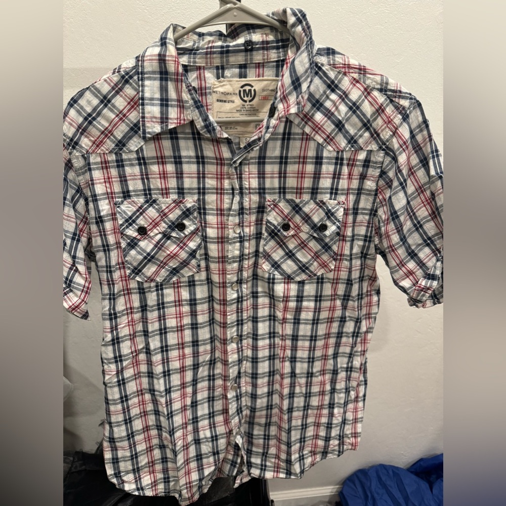 Men’s Metropark Button up Short Sleeved Shirt
